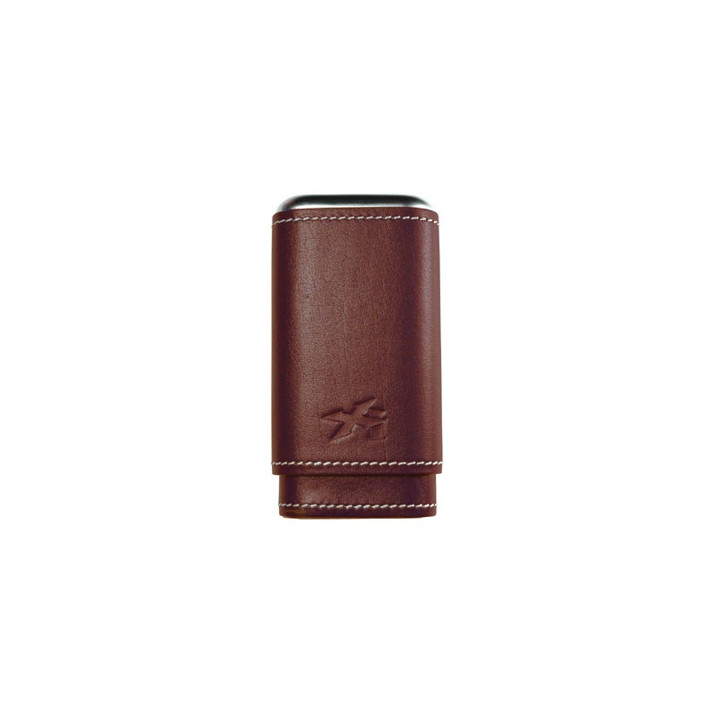 XIKAR Etui en cuir pour 3 cigares - Cognac